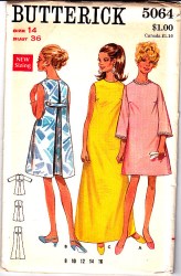 5064 1968 BACK BELT A-DRESS LENGTHS SLVS OR NOT PATTERN 10